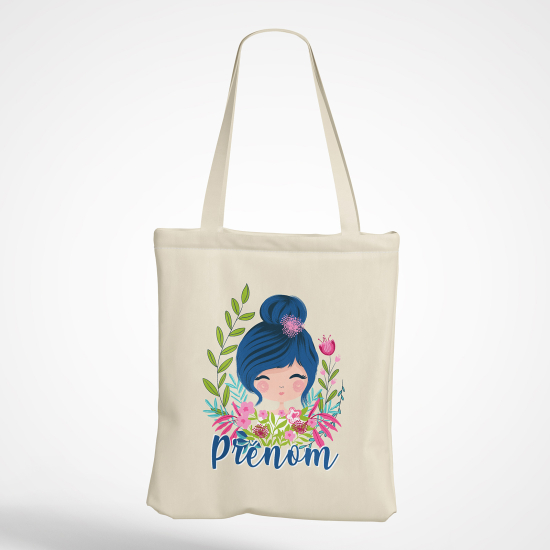 Tote Bag - Petite fille fleurs