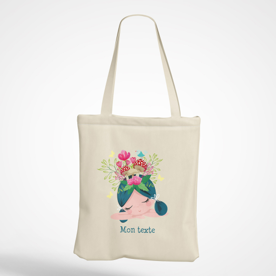 Tote Bag - Petite fille fleurs