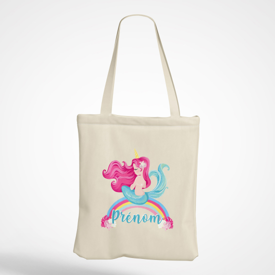 Tote Bag - Sirène arc-en-ciel