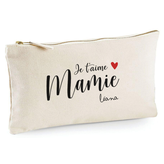 Trousse - Je t'aime mamie Prénom