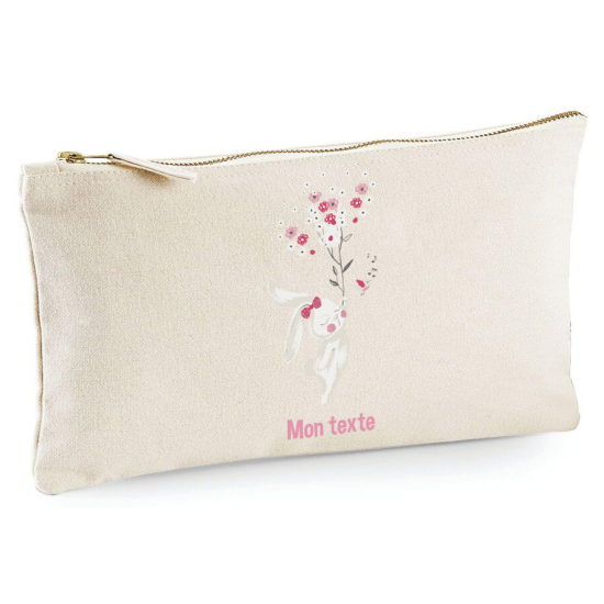 Trousse - Lapin fleuris