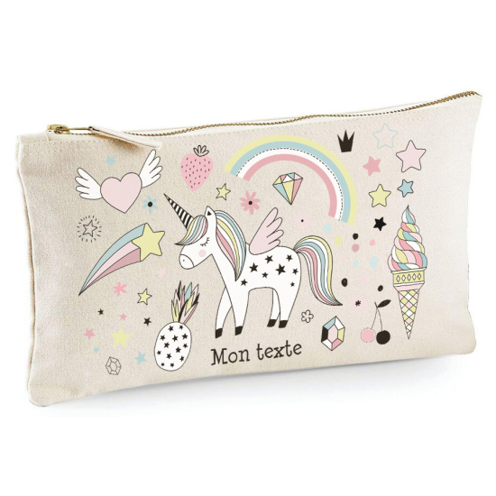 Trousse - Licorne arc-en-ciel