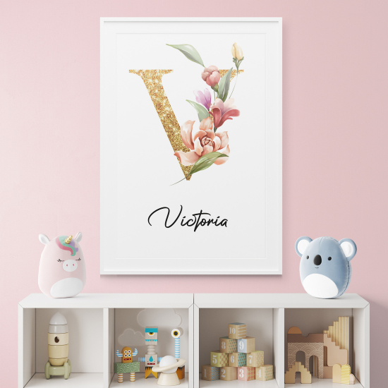 Affiche / Poster Monogramme - Lettre V