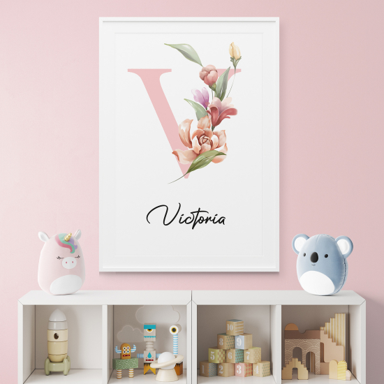 Affiche / Poster Monogramme - Lettre V