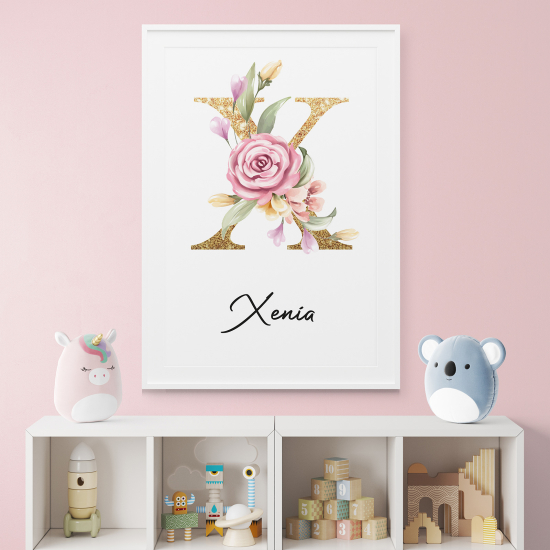 Affiche / Poster Monogramme - Lettre X