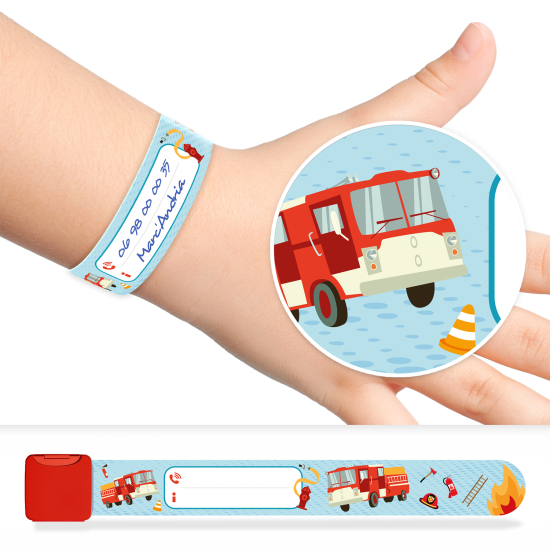 Bracelet d'identification enfant pompiers