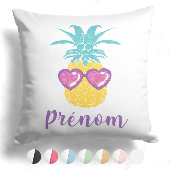 Coussin bicolore personnalisé - Ananas