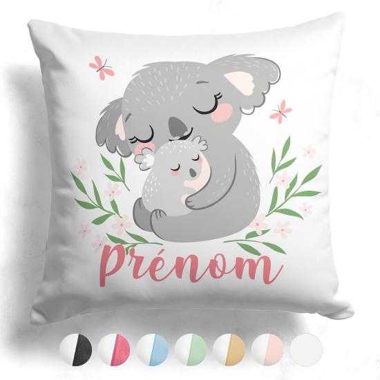 Coussin bicolore personnalisé - Koalas