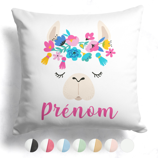 Coussin bicolore personnalisé - Lama