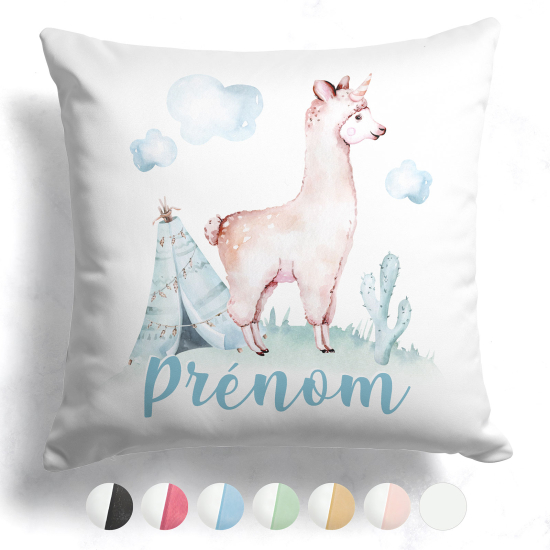 Coussin bicolore personnalisé - Lama