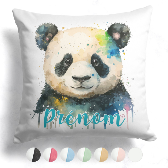 Coussin bicolore personnalisé - Panda