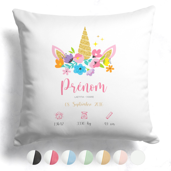 Coussin de naissance - Licorne