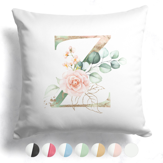 Coussin monogramme bicolore avec initiales - Z