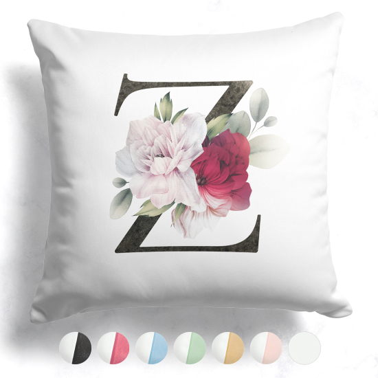 Coussin monogramme bicolore avec initiales - Z