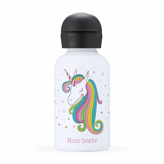 Gourde isotherme enfant personnalisée - Licorne étoiles