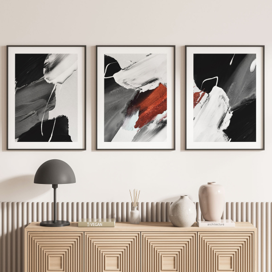 Lot de 3 Affiches / Posters Triptyque - Abstrait