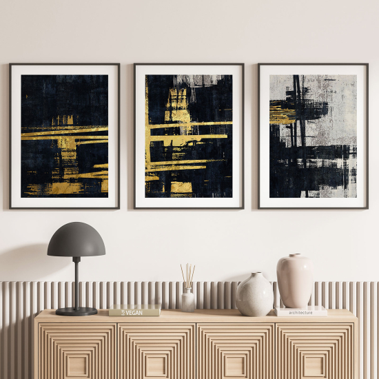 Lot de 3 Affiches / Posters Triptyque - Abstrait