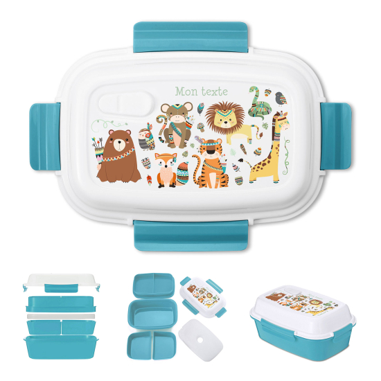 Lunch box - bento enfant isotherme personnalisée - Animaux