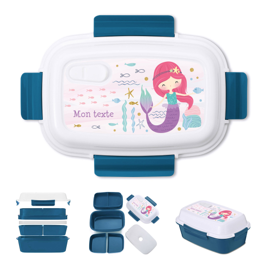 Lunch box - bento enfant isotherme personnalisée - Sirènes