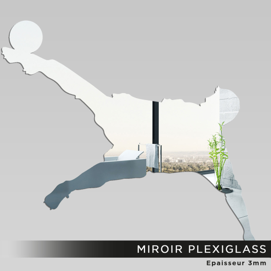 Miroir Plexiglass - Joueur de foot