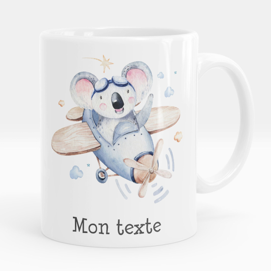 Mug - Tasse personnalisée - Avion koala