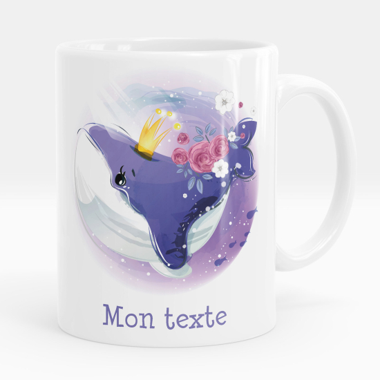 Mug - Tasse personnalisée - Baleine reine