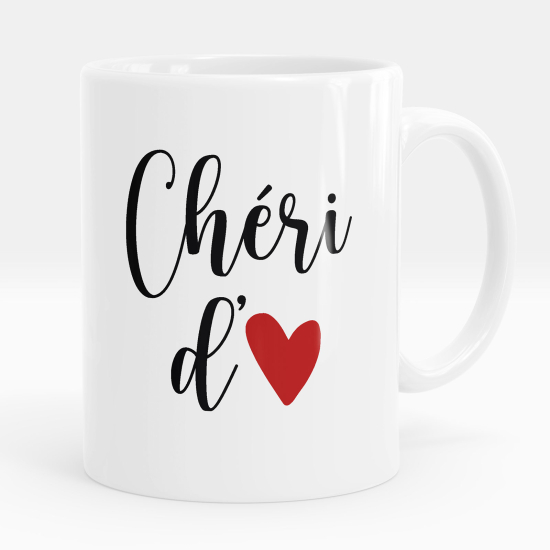 Mug - Tasse personnalisée - Chéri d'amour