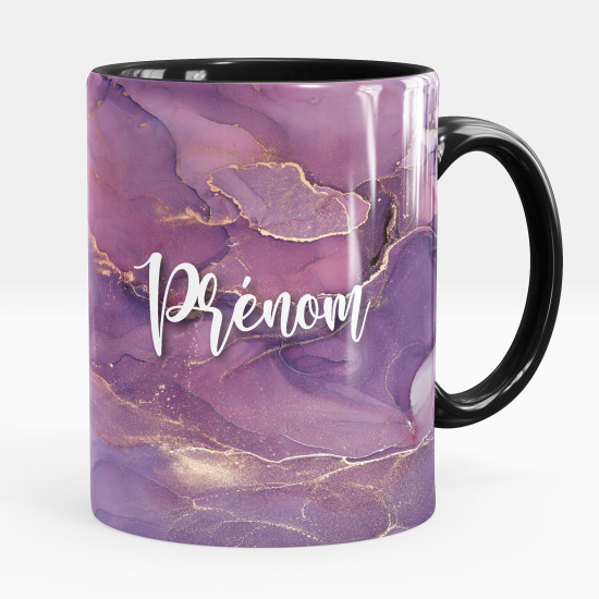 Mug - Tasse personnalisée - Effet marbré