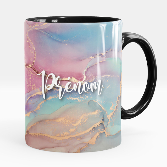 Mug - Tasse personnalisée - Effet marbré