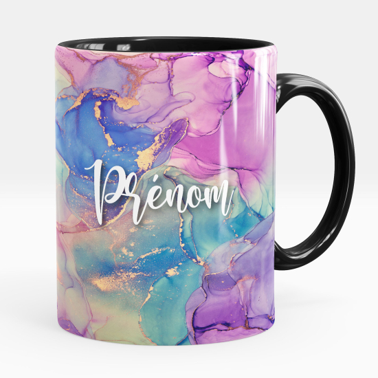 Mug - Tasse personnalisée - Effet marbré