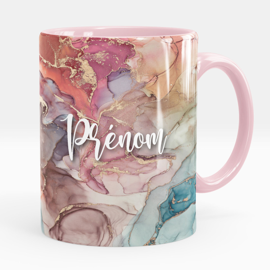 Mug - Tasse personnalisée - Effet marbré