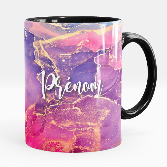 Mug - Tasse personnalisée - Effet marbré