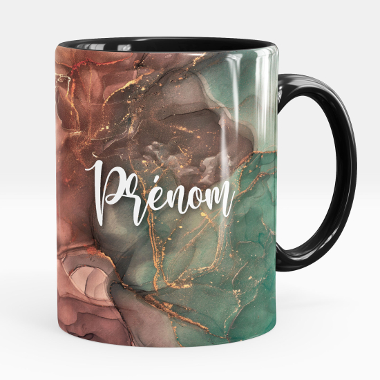 Mug - Tasse personnalisée - Effet marbré