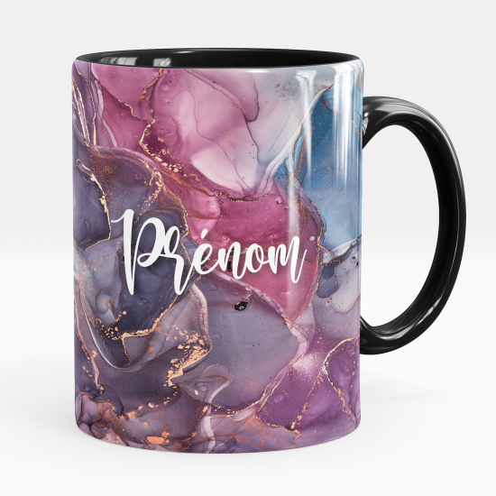 Mug - Tasse personnalisée - Effet marbré