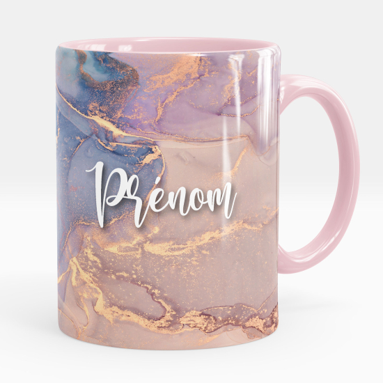 Mug - Tasse personnalisée - Effet marbré