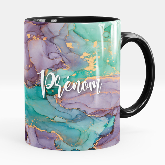 Mug - Tasse personnalisée - Effet marbré