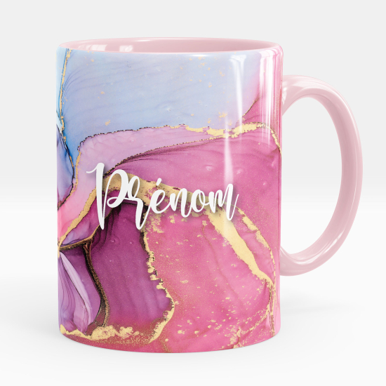 Mug - Tasse personnalisée - Effet marbré