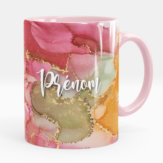 Mug - Tasse personnalisée - Effet marbré