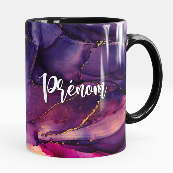 Mug - Tasse personnalisée - Effet marbré