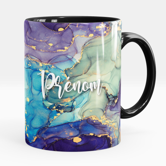 Mug - Tasse personnalisée - Effet marbré