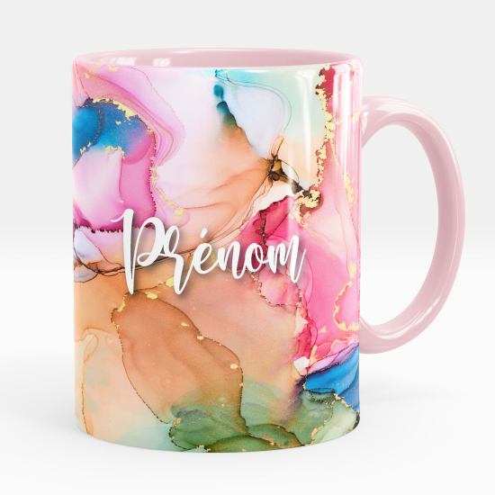 Mug - Tasse personnalisée - Effet marbré