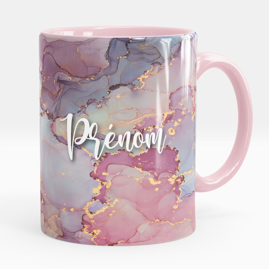 Mug - Tasse personnalisée - Effet marbré