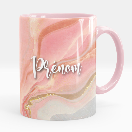 Mug - Tasse personnalisée - Effet marbré