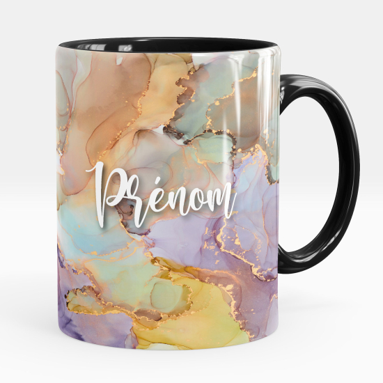 Mug - Tasse personnalisée - Effet marbré