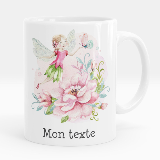 Mug - Tasse personnalisée - Fée fleurs