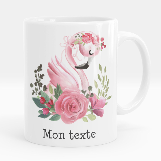 Mug - Tasse personnalisée - Flamant rose