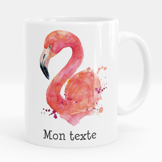 Mug - Tasse personnalisée - Flamant rose