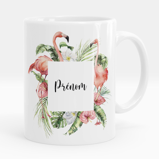 Mug - Tasse personnalisée - Flamants roses