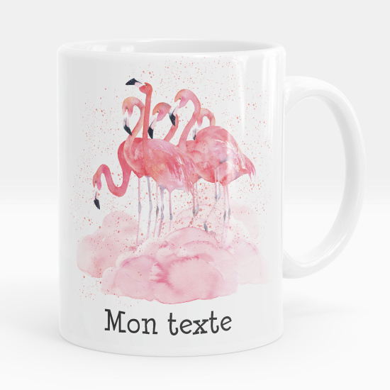 Mug - Tasse personnalisée - Flamants roses