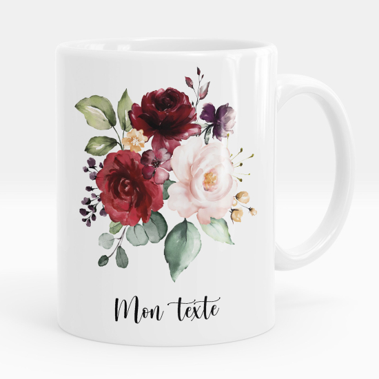 Mug - Tasse personnalisée - Fleurs